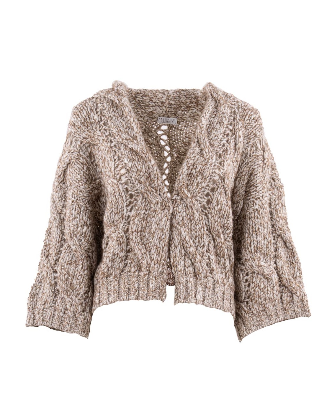 shop BRUNELLO CUCINELLI  Cardigan: Brunello Cucinelli cardigan Dazzling Chiné in lana Soft, cashmere e mohair a treccia.
Chiusura con bottone in corno.
Spalla abbassata.
Manica ampia.
Maglia a treccia.
Composizione: 39% LANA DI AGNELLO, 32% CASHMERE, 15% POLIAMMIDE, 9% POLIESTERE, 5% MOHAIR.
Made in Italy.. MGR372916-CIK13 number 1452190
